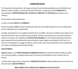 COMUNICADO